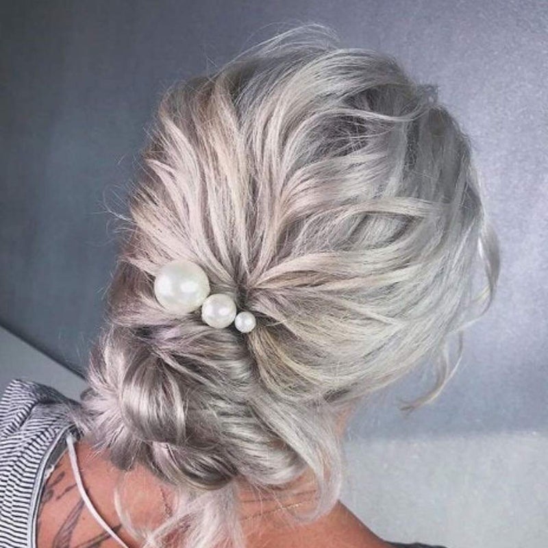 Aimimier Bridal Faux Pearl Hair Pins 10 Pcs Large Ivory Faux Pearl Bobby Pins Wedding Hair Piece Prom Party Festival Hair Accessories for Women and Girls (Ivory) - Image 4